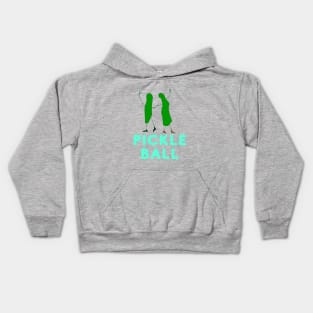 Pickle, Pickleball, Ball, Dancing, Funny T-Shirt, Funny Tee, Badly Drawn, Bad Drawing Kids Hoodie